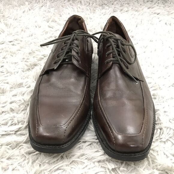 JOHNSTON & MURPHY BARTLETT MOC TOE LACE UP DERBY DRESS SHOSE Men's SIZE 10.5 M - Picture 2 of 8
